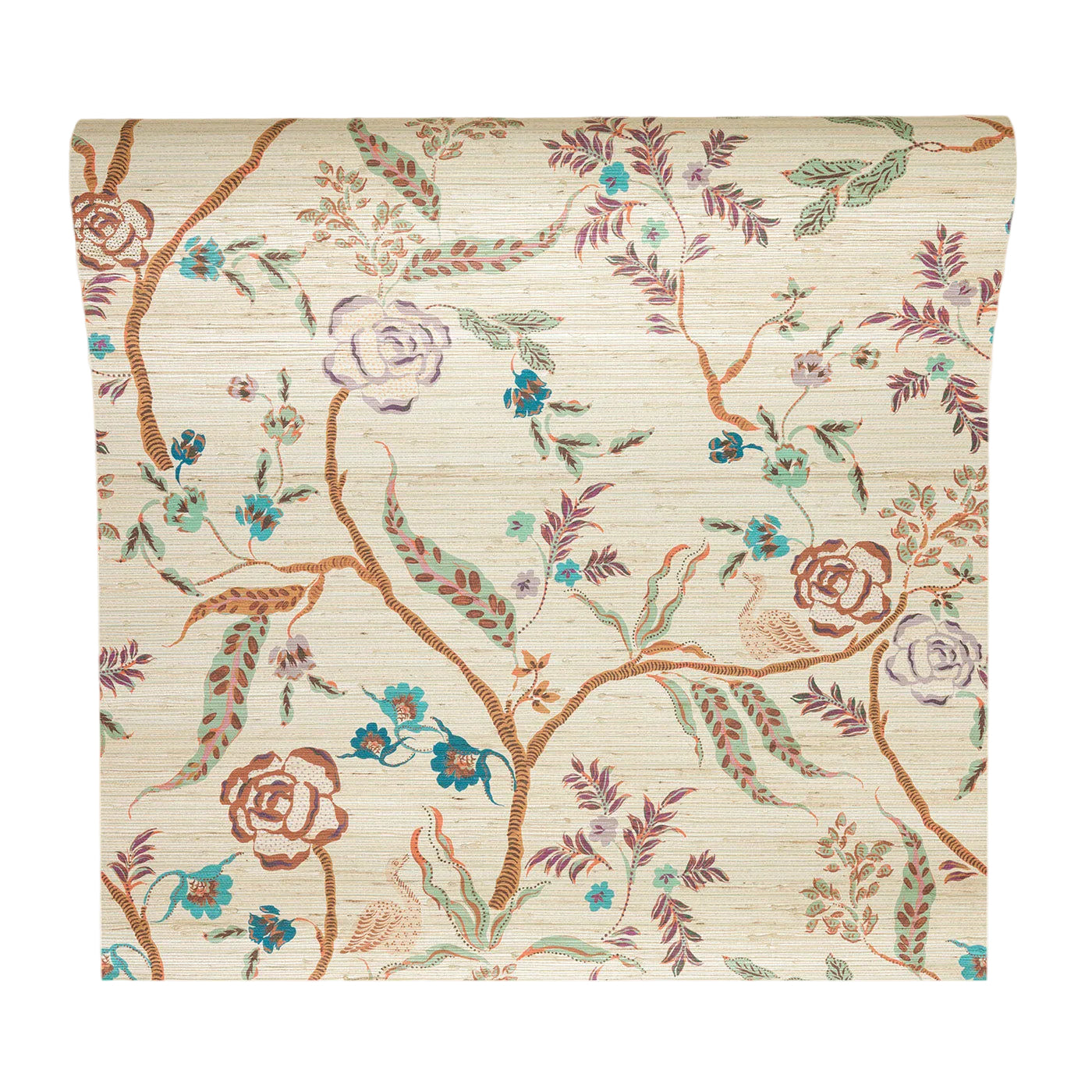 Eversley - Verdigris (Metallic Grasscloth Wallpaper)