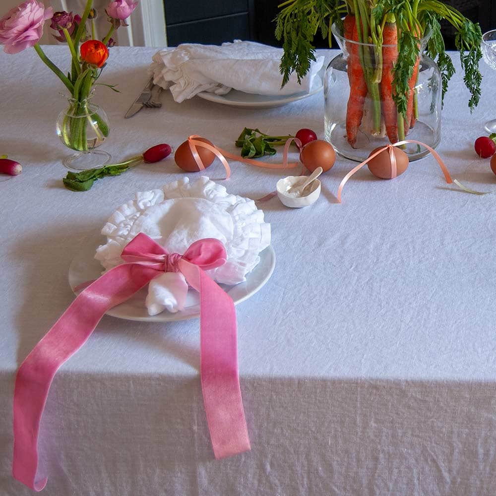 Velvet Decorative Bow - Peony Crush (Set of 4)