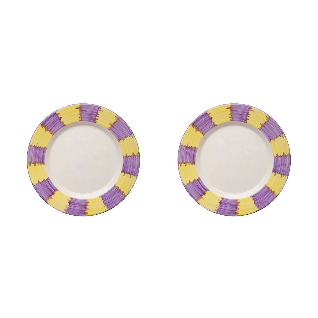 Pipa Lilac/Yellow Dinner Plate Set-Of-Two