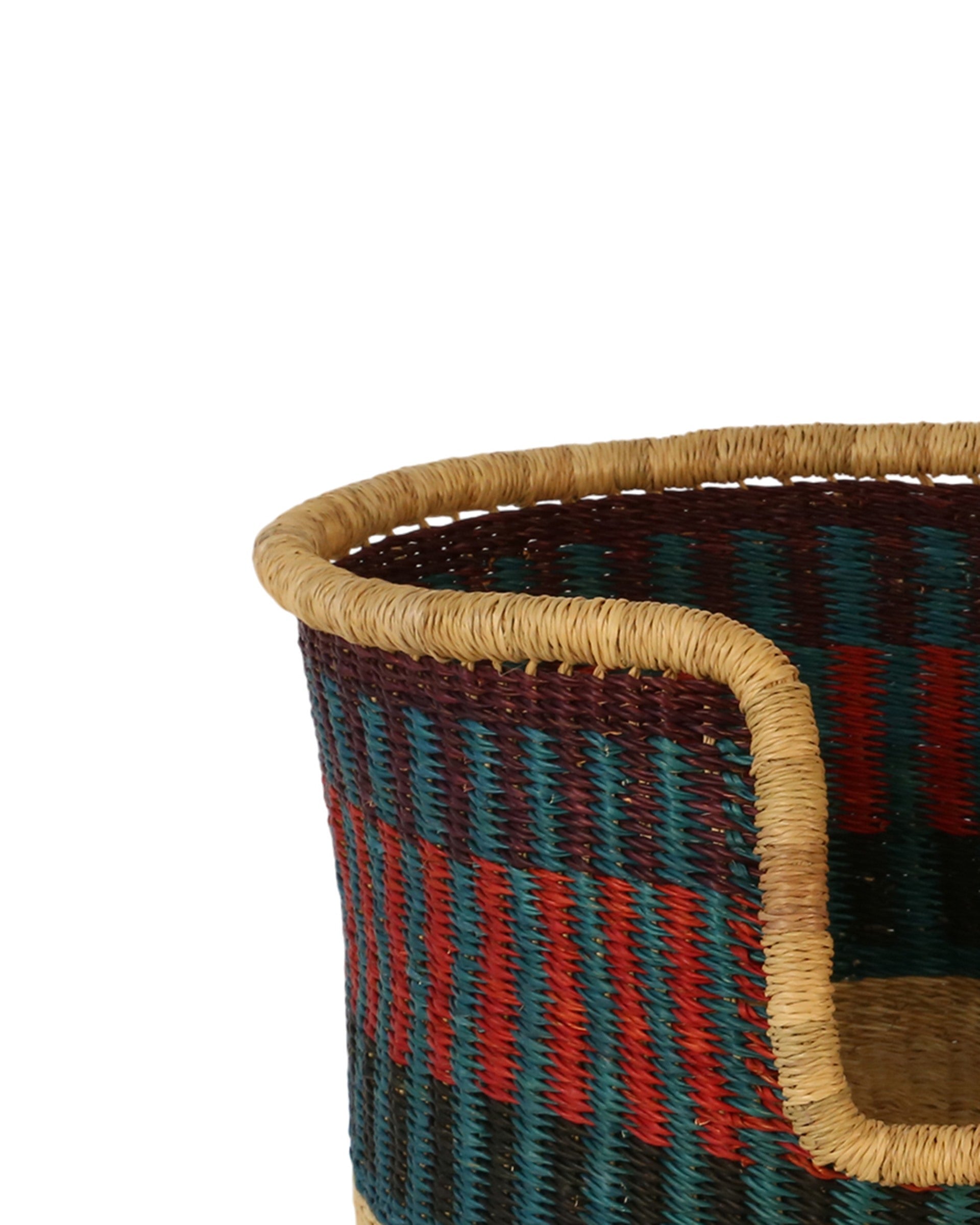 KOFI: Red, Blue and Black Dog Basket - Small