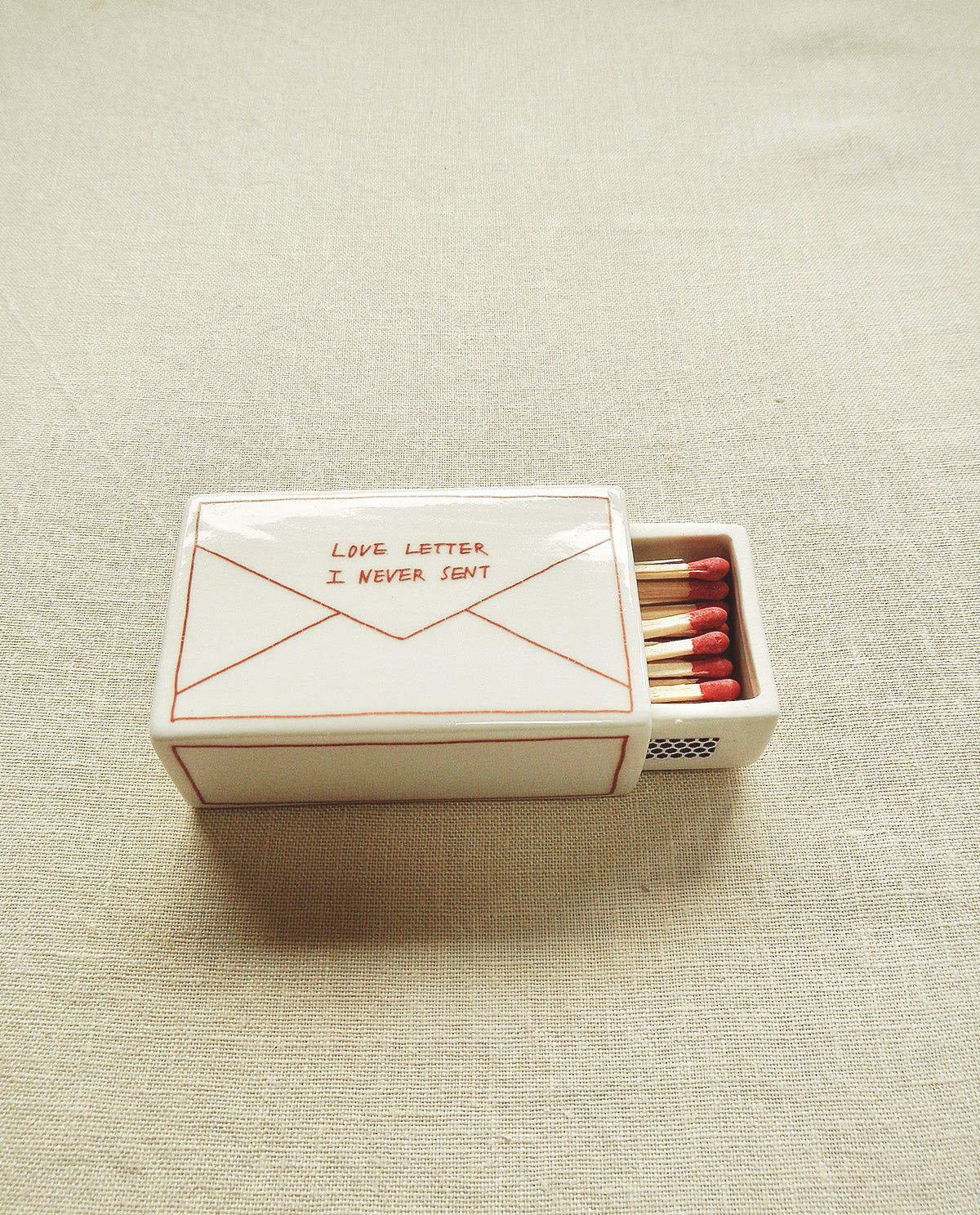 ‘Love Letter’ Ceramic Matchbox