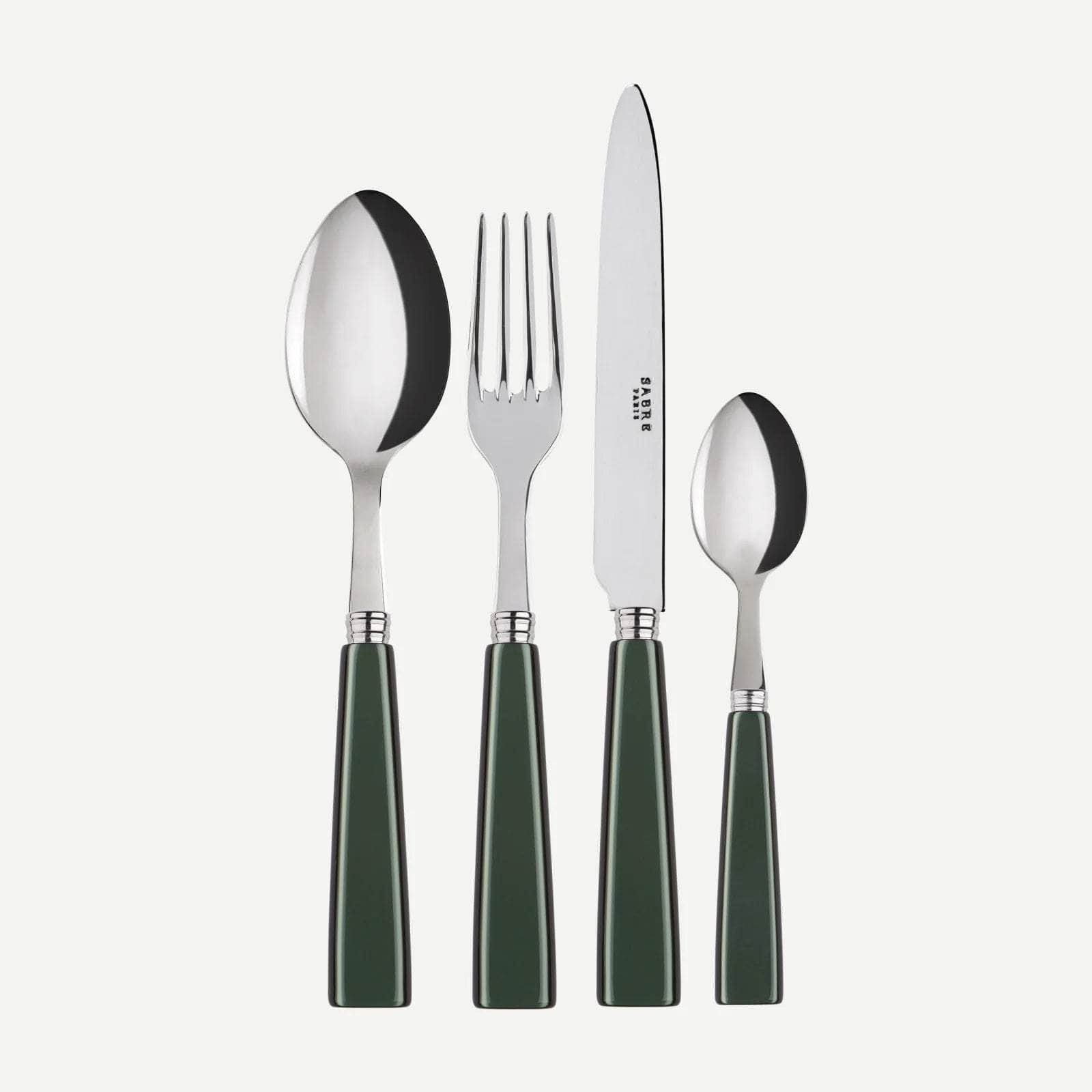 Icône 24 PC Cutlery Set, Dark Green