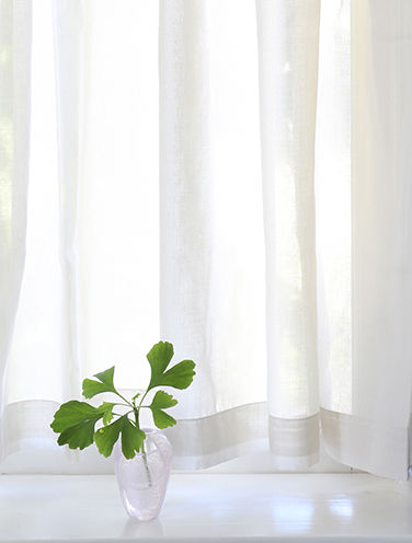 Café Curtain Grace Voile Soft Beige