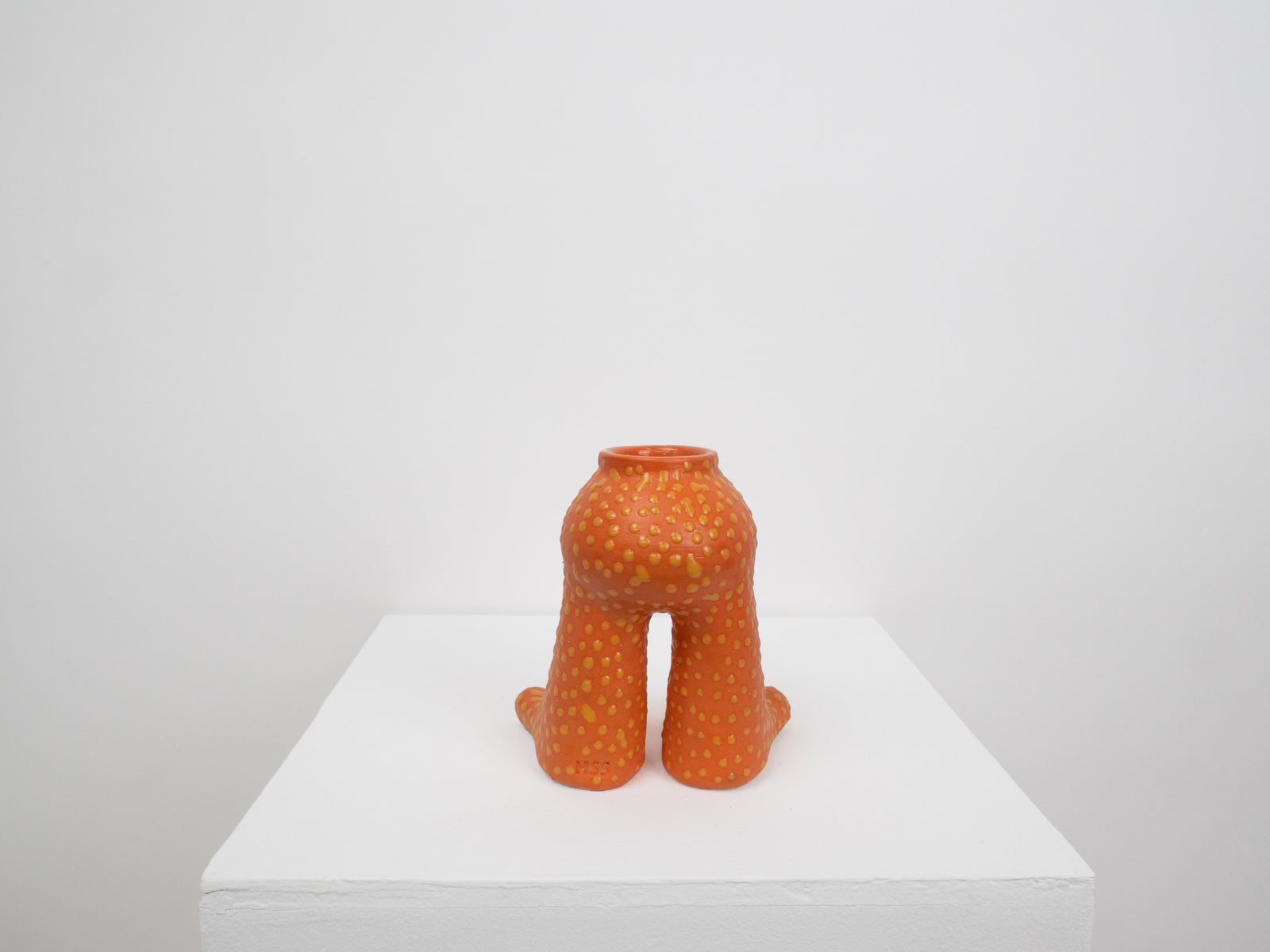 Tootsie Vase - Orange and Yellow Dots