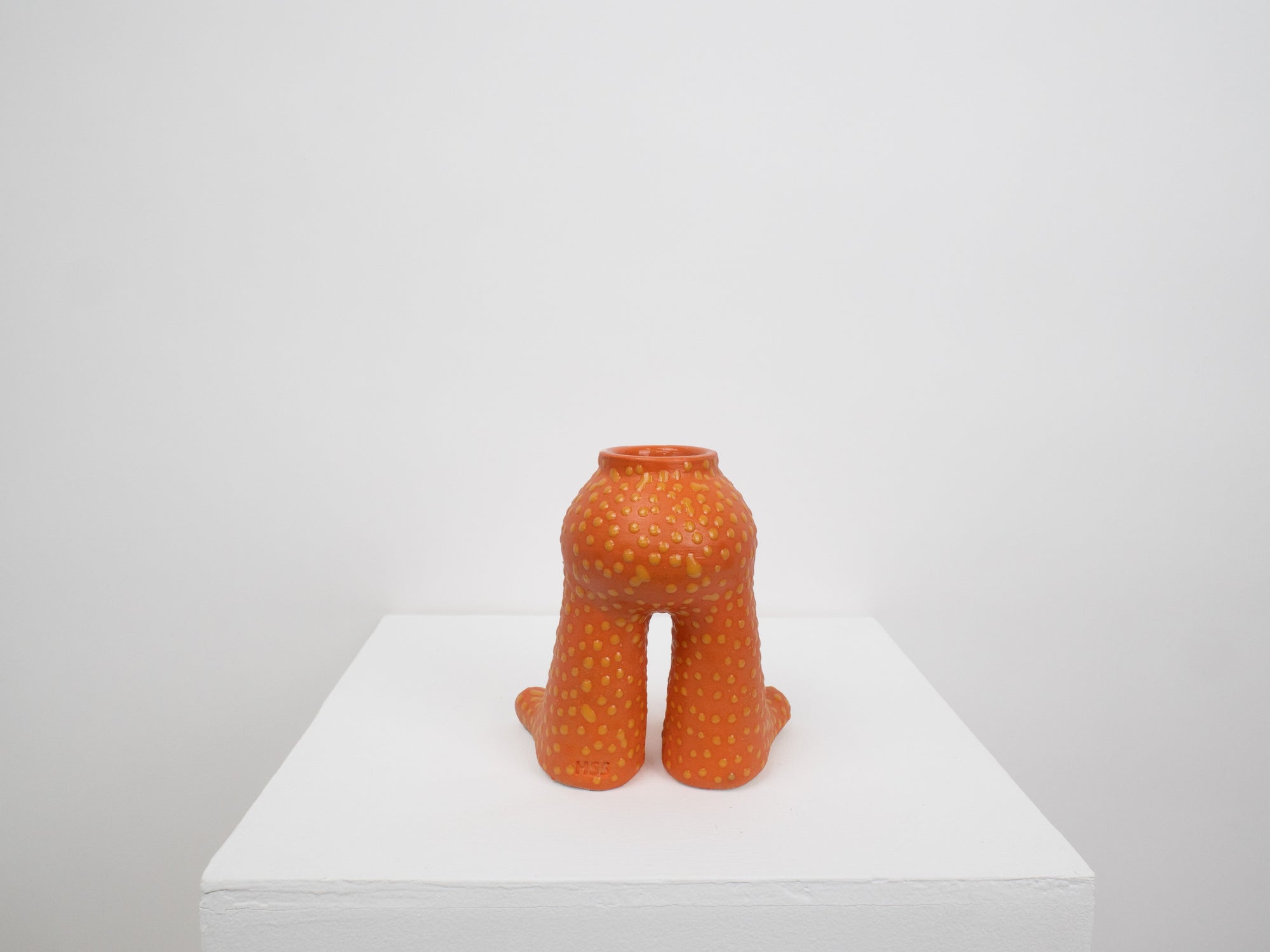 Tootsie Vase - Orange and Yellow Dots