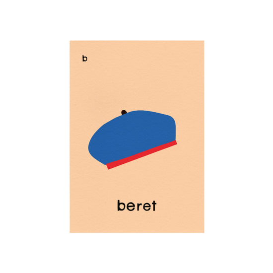 B for Beret Print
