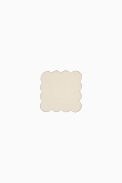 Zero-Waste Scalloped Linen Cocktail Napkins Vanilla - Set of 4