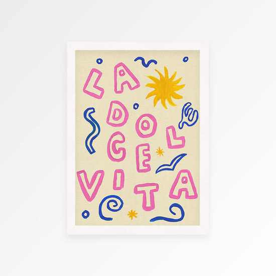 La Dolce Vita Hand Painted Print