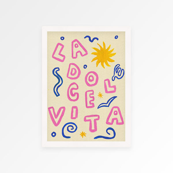 La Dolce Vita Hand Painted Print