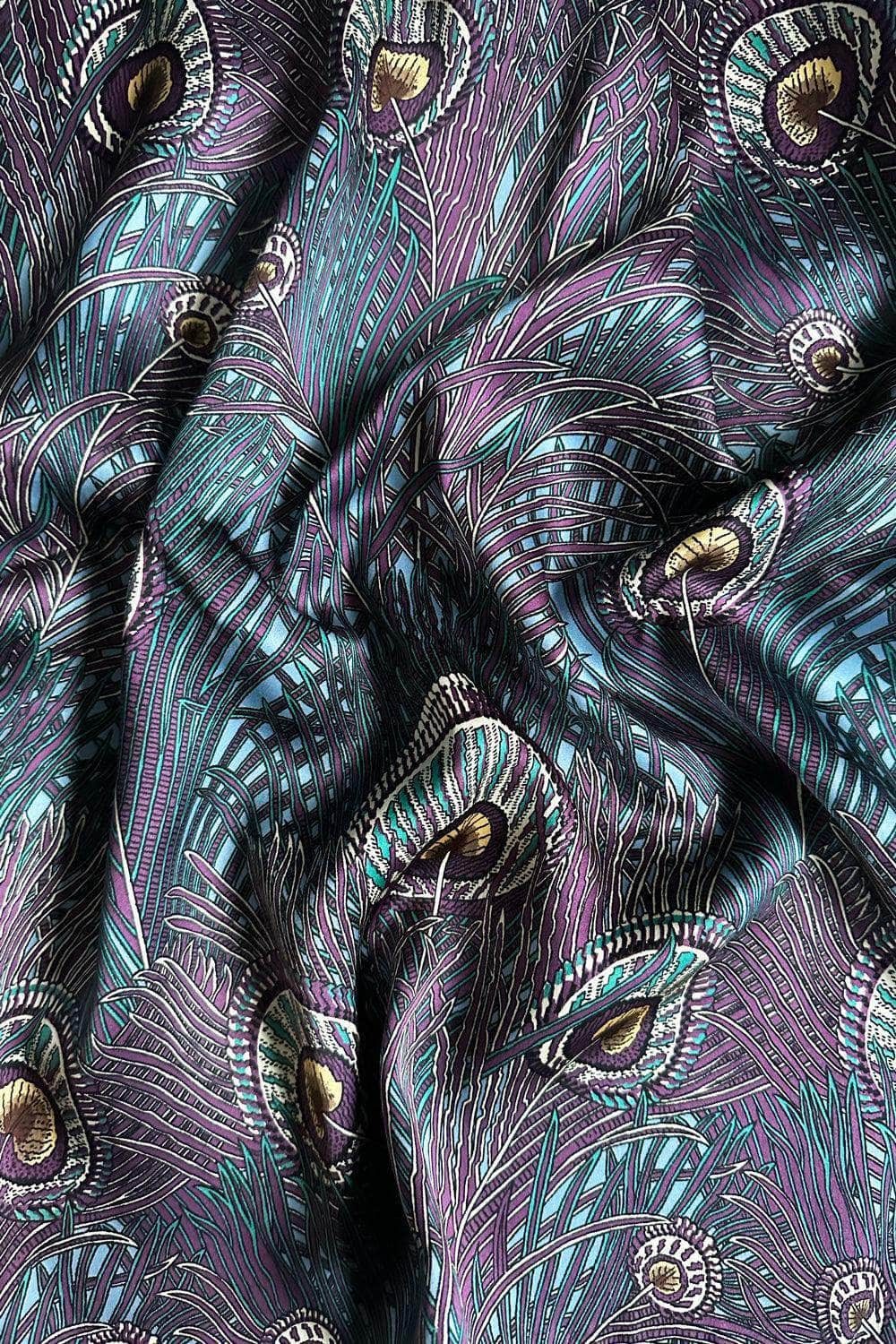Silk Pillowcase Made With Liberty Fabric Royal Hera Petrol