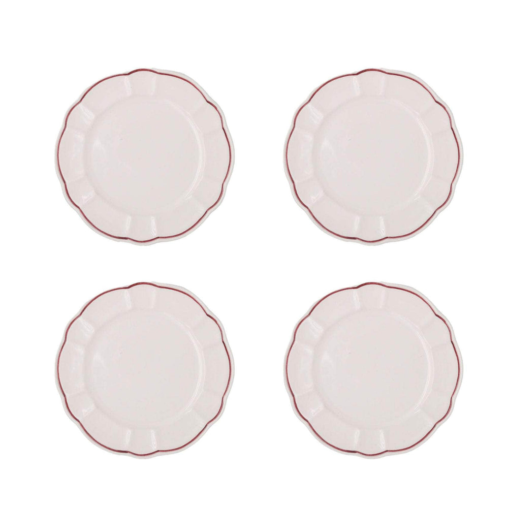 Romilly Side Plate, Red, Set Of 4