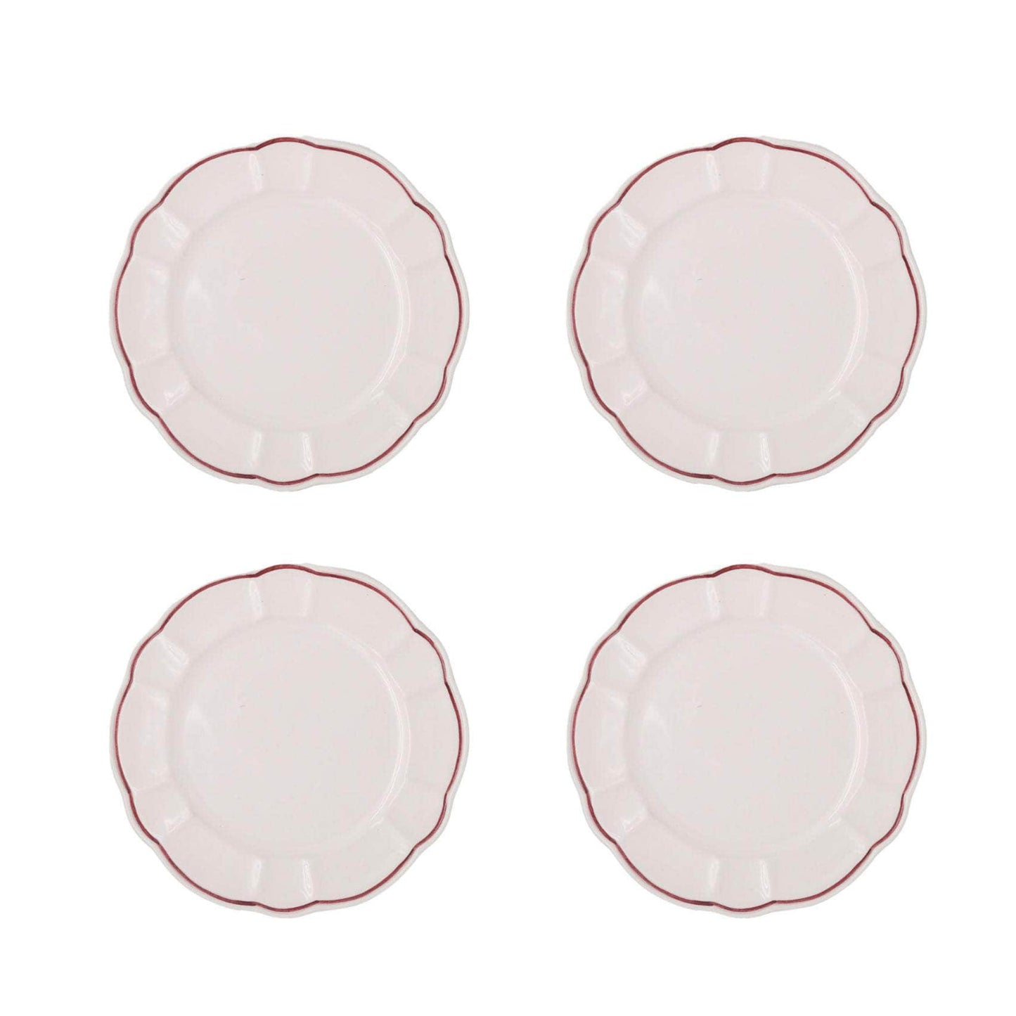 Romilly Side Plate, Red, Set Of 4