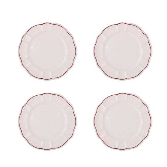 Romilly Side Plate, Red, Set Of 4