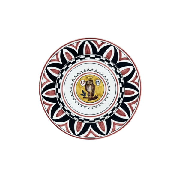 Civetta Red and Black Pattern Imperial Plate Set