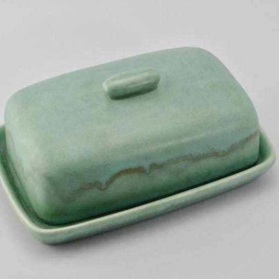 Butter Dish with Lid Cornish Copper Glaze