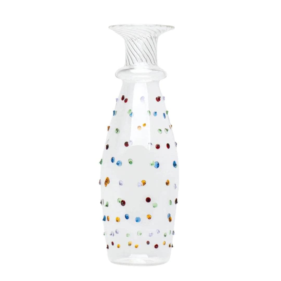 Multicoloured Pom Glass Carafe