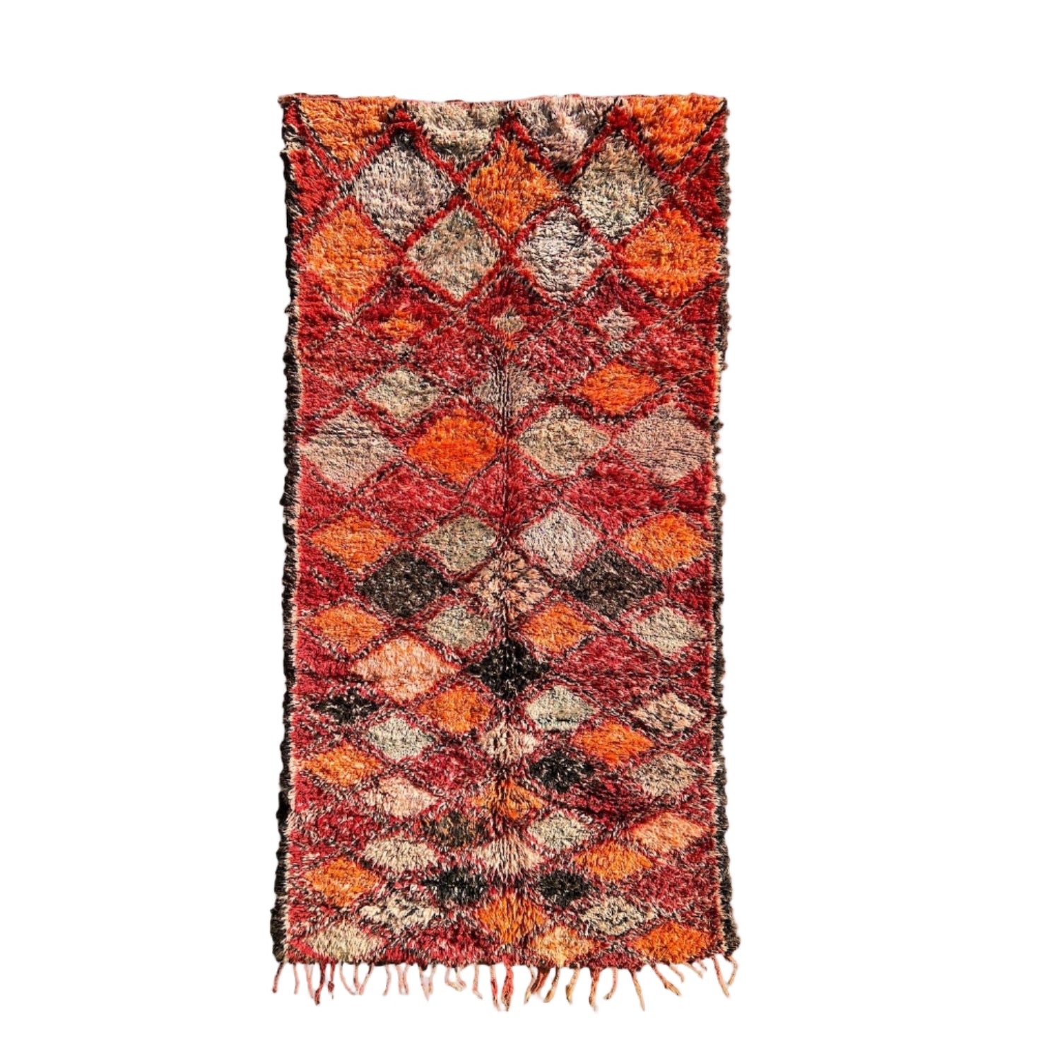 No. M0017 Vintage Beni Ourain Runner