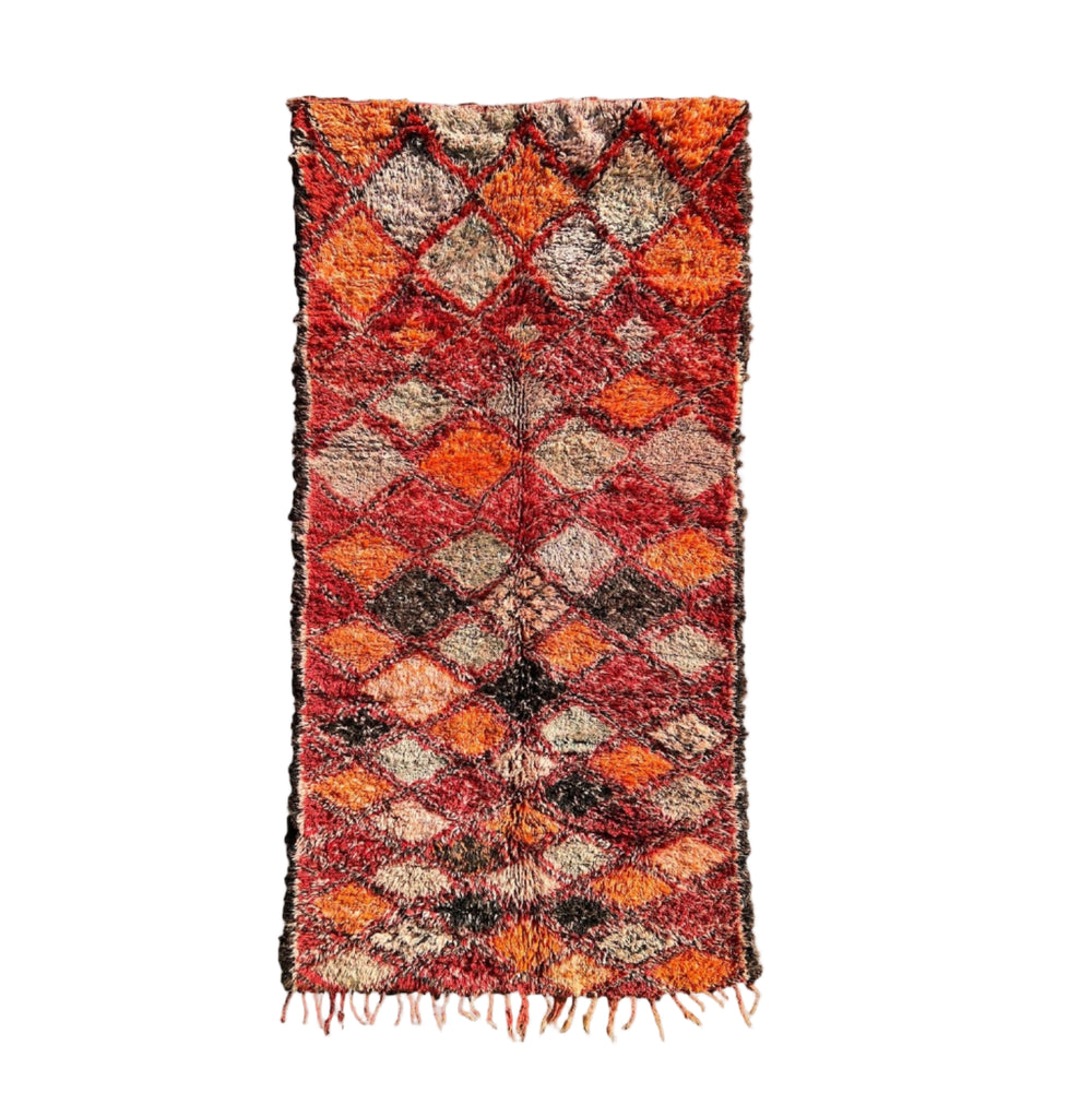 No. M0017 Vintage Beni Ourain Runner