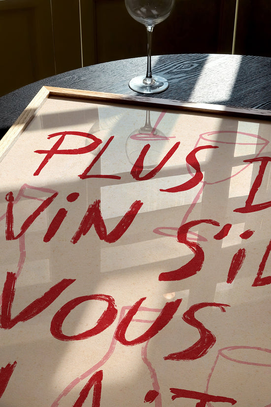 More Wine Please French Print