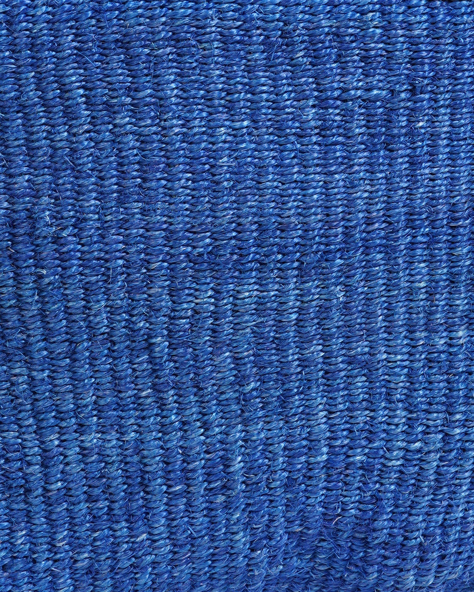 BANDARI: True Blue & Tan Leather Sisal Shopper