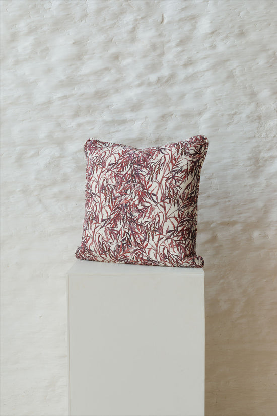 Square Elderflower Cushion with Piping