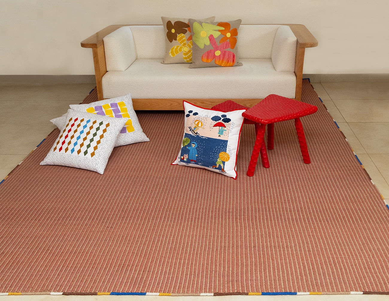 Flatweave Rug - Brown