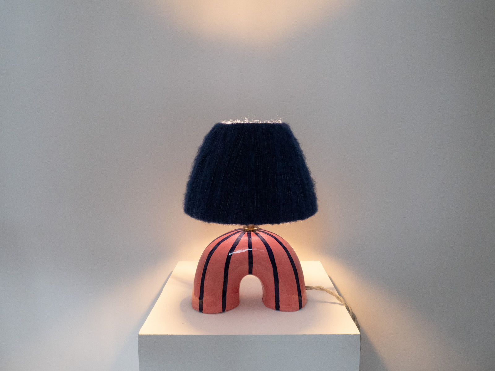 'Me' Table Lamp - Blue Stripes