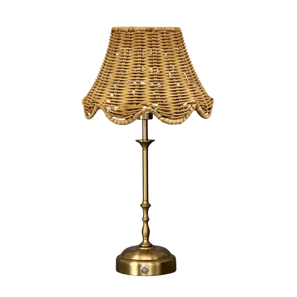Freddie Lamp - Rattan Scallop