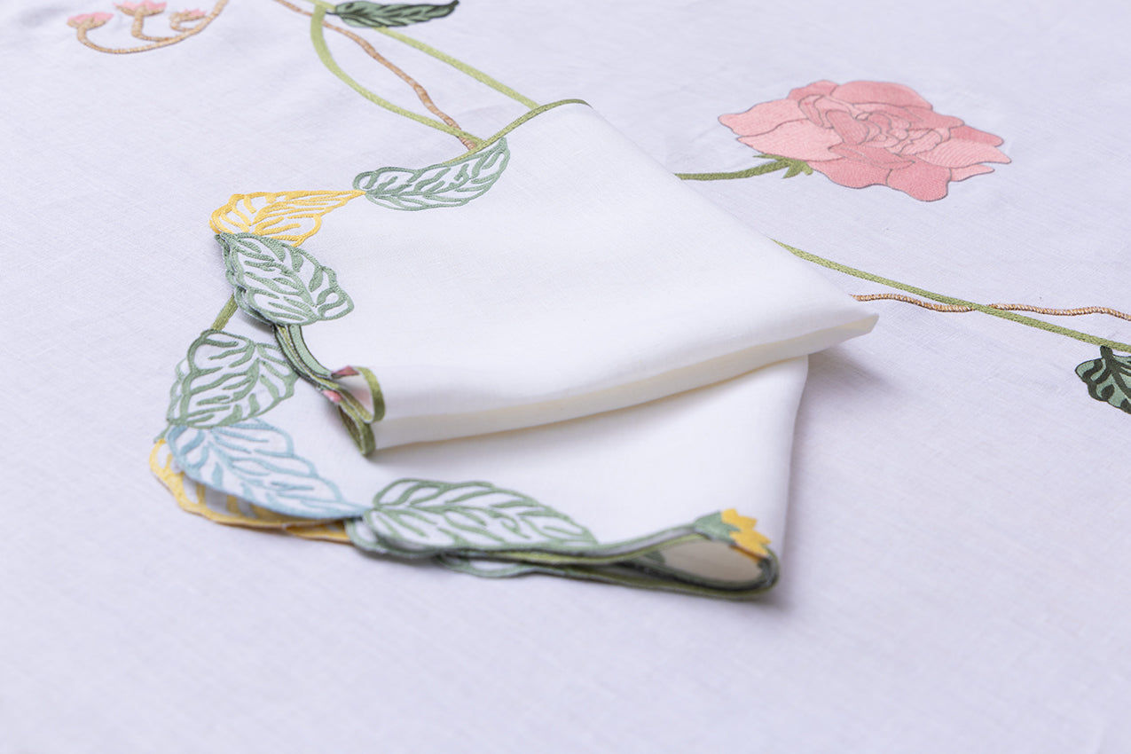 Embroidered Tablecloths - Floral (Set of 4)