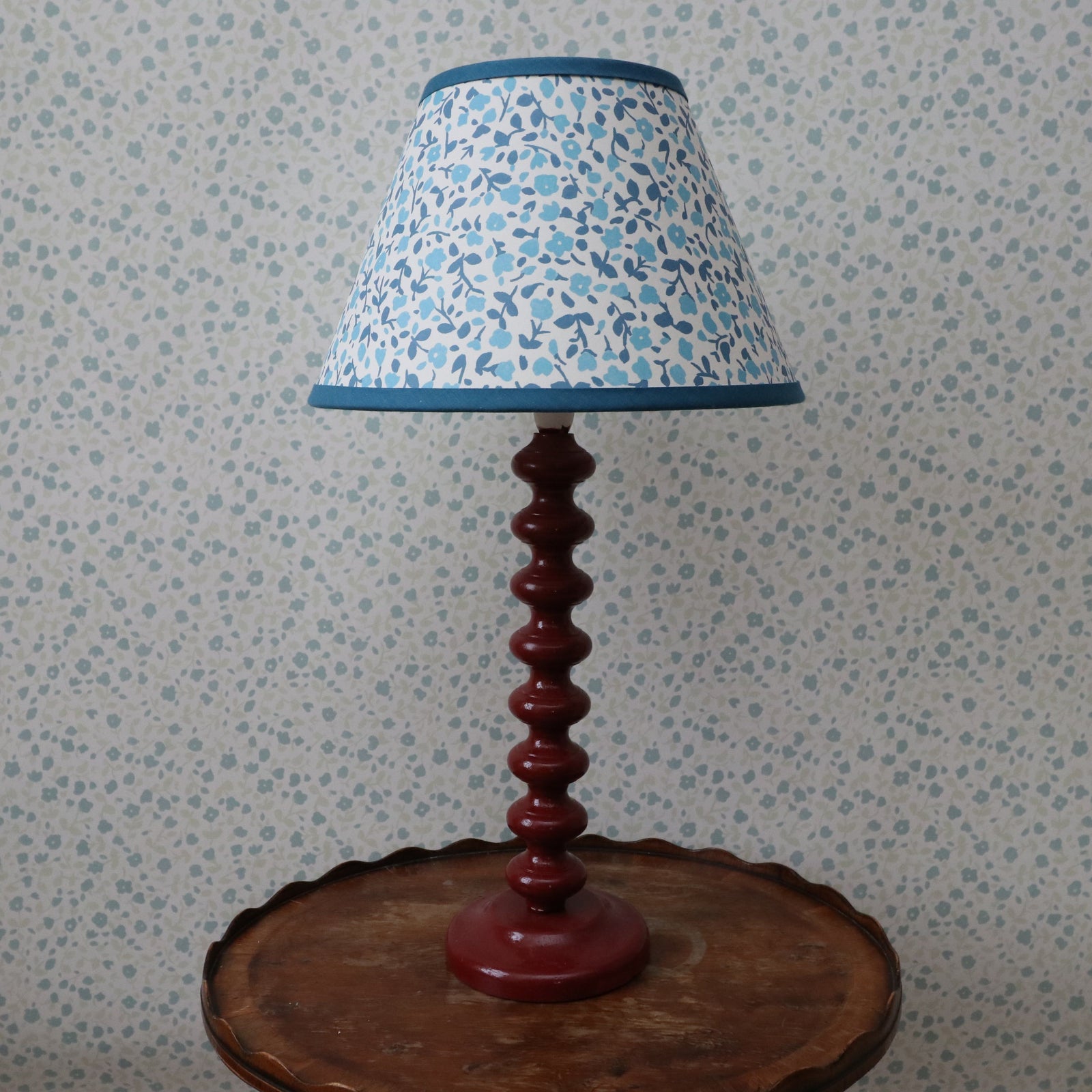 Lampshade - Paper Shade 30cm In Blossom Two Blues