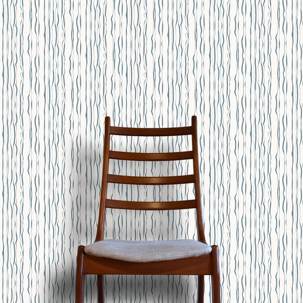 Indian Ink Wallpaper - Stone Blue