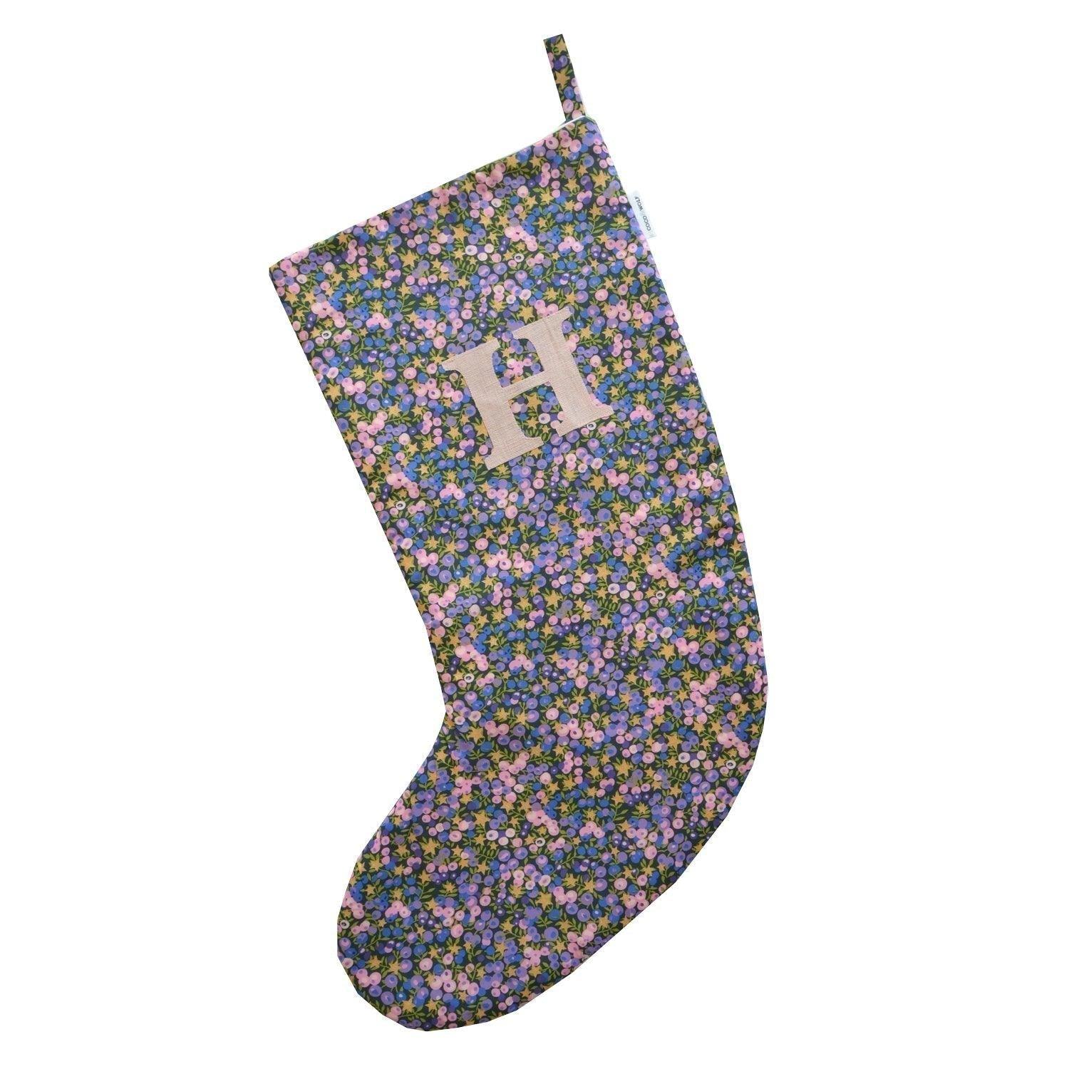 Christmas Stocking made with Liberty Fabric WILTSHIRE STAR