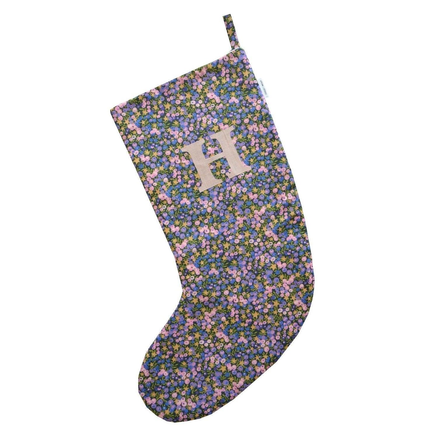 Christmas Stocking made with Liberty Fabric WILTSHIRE STAR