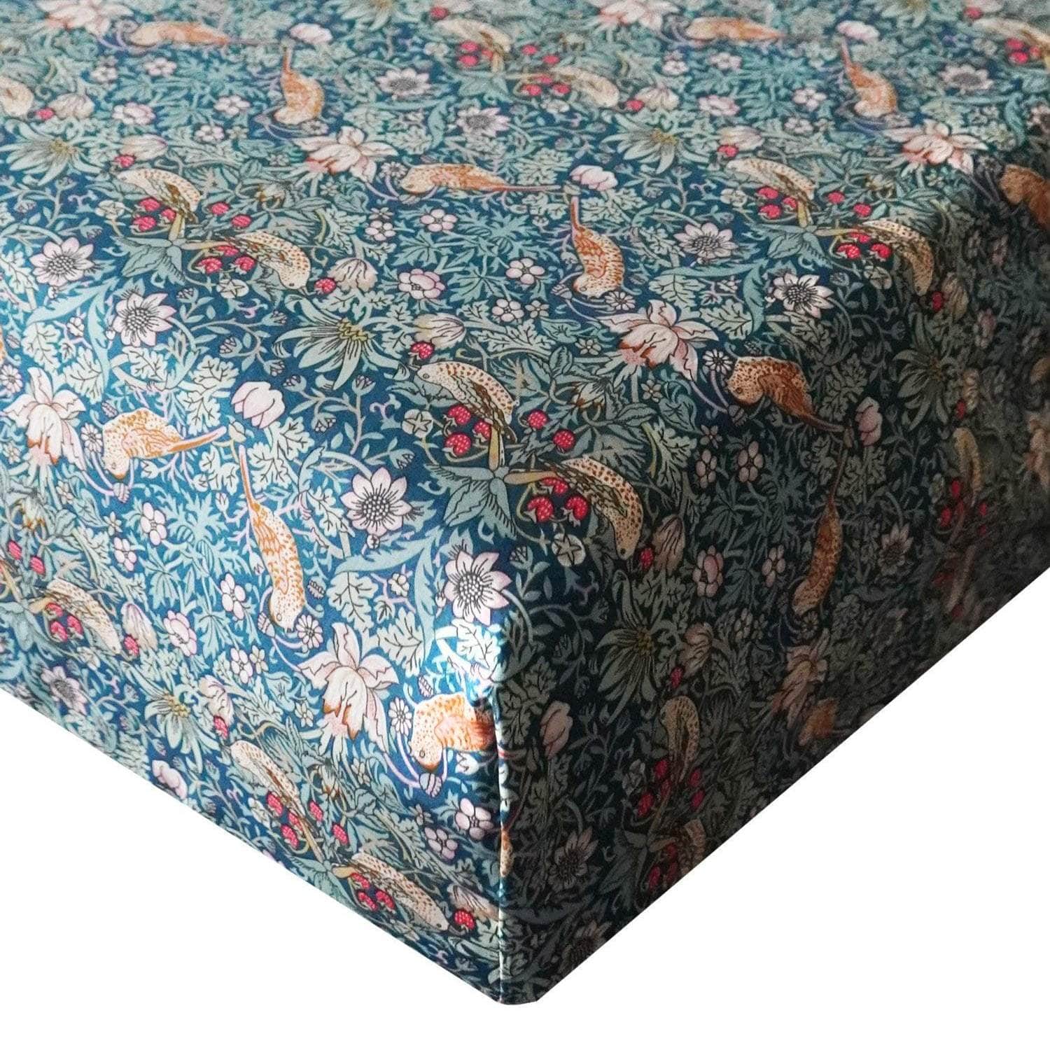 Fitted Sheet Made With Liberty Fabric Strawberry Thief