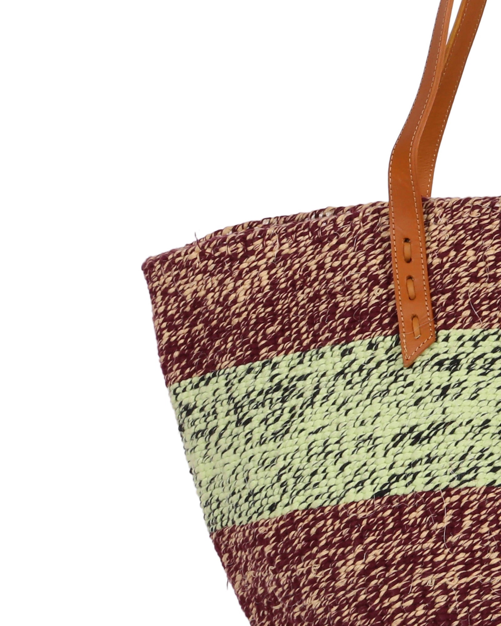 KICHWA: Handwoven Maroon and Yellow Wool Tote Bag