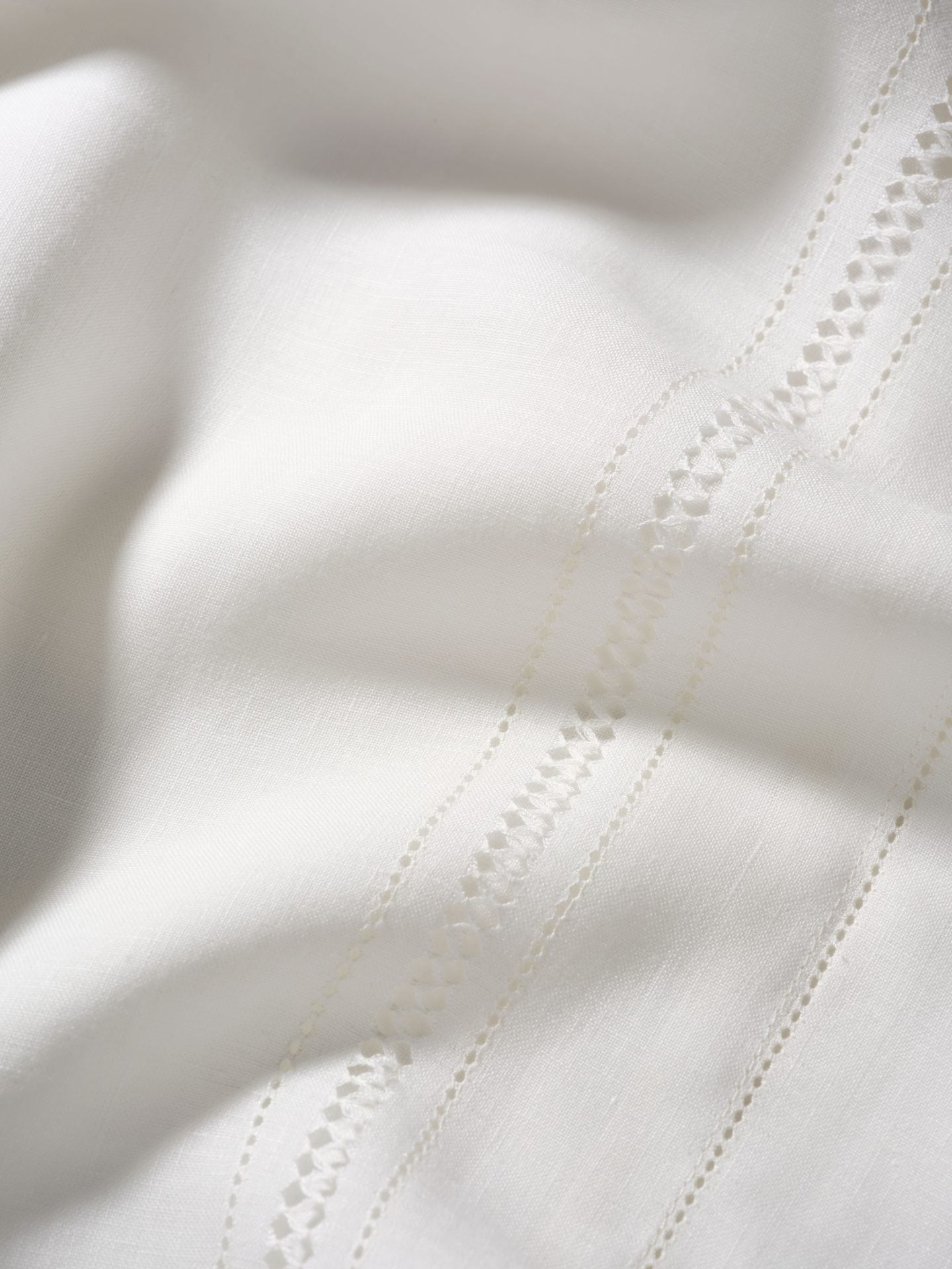 Bed Linen Set Diamond Stitch Ivory White