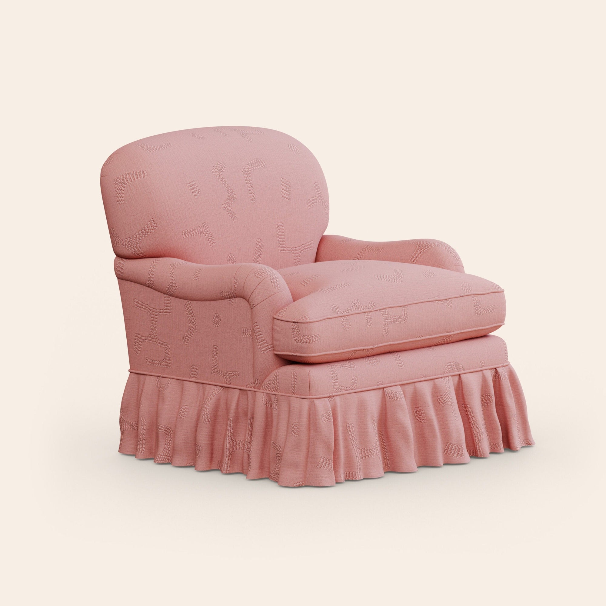 Sofia Armchair, Raphia, Clay-