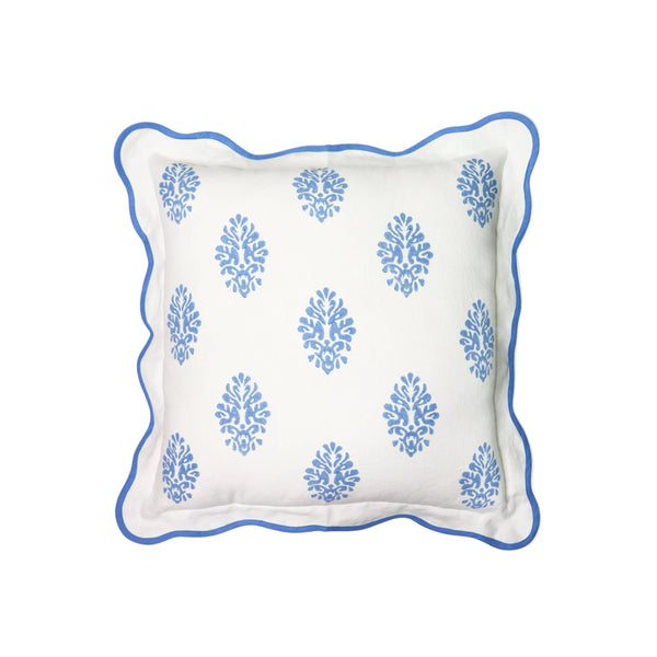Nila - Linen Throw Pillow Cover - Pastel Blue