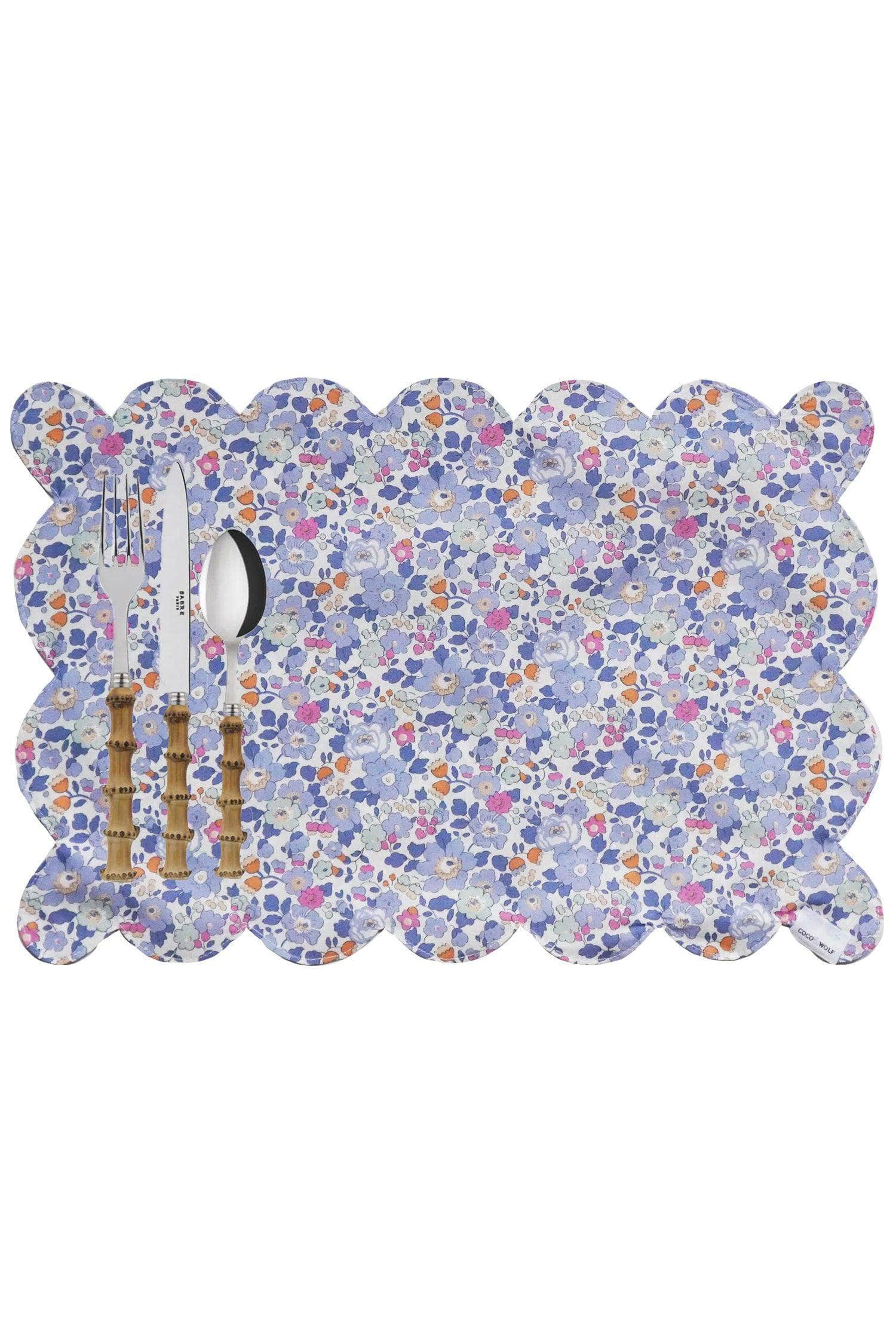 Reversible Scalloped Placemat Made With Liberty Fabric Betsy