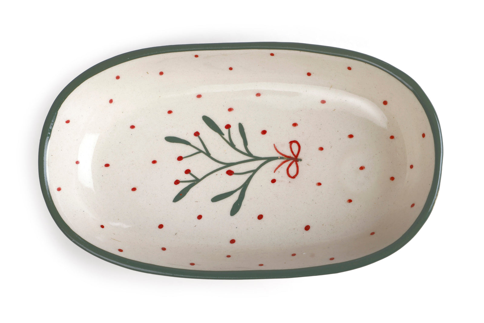 Handmade Ceramic Serving Bowl - Mist , 1.5 x 8 x 4 Inches - Set of 4