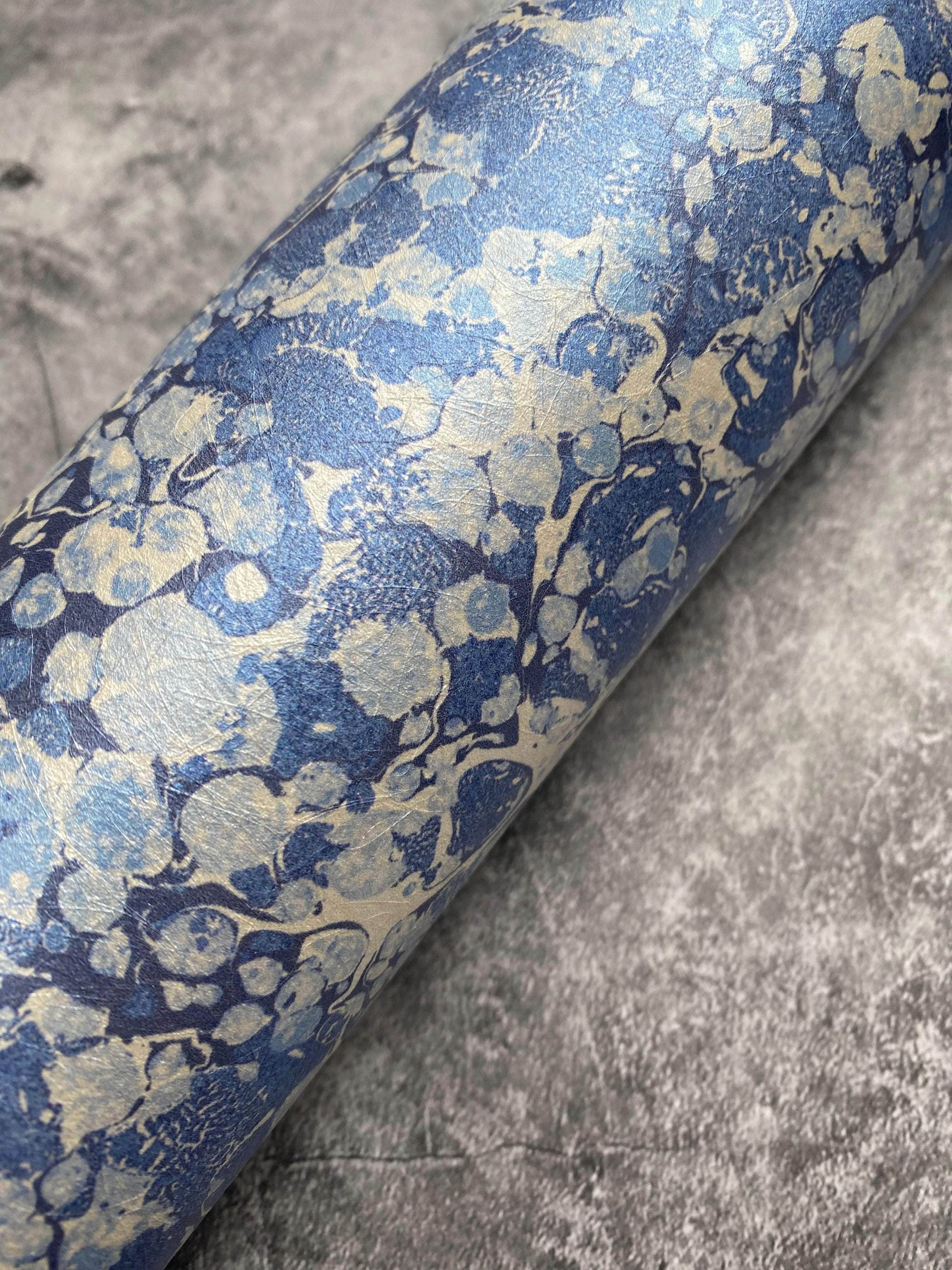 Marbled Wallpaper - 'Ditzy' Col: Blue Daze - Mica Coated Non-Woven