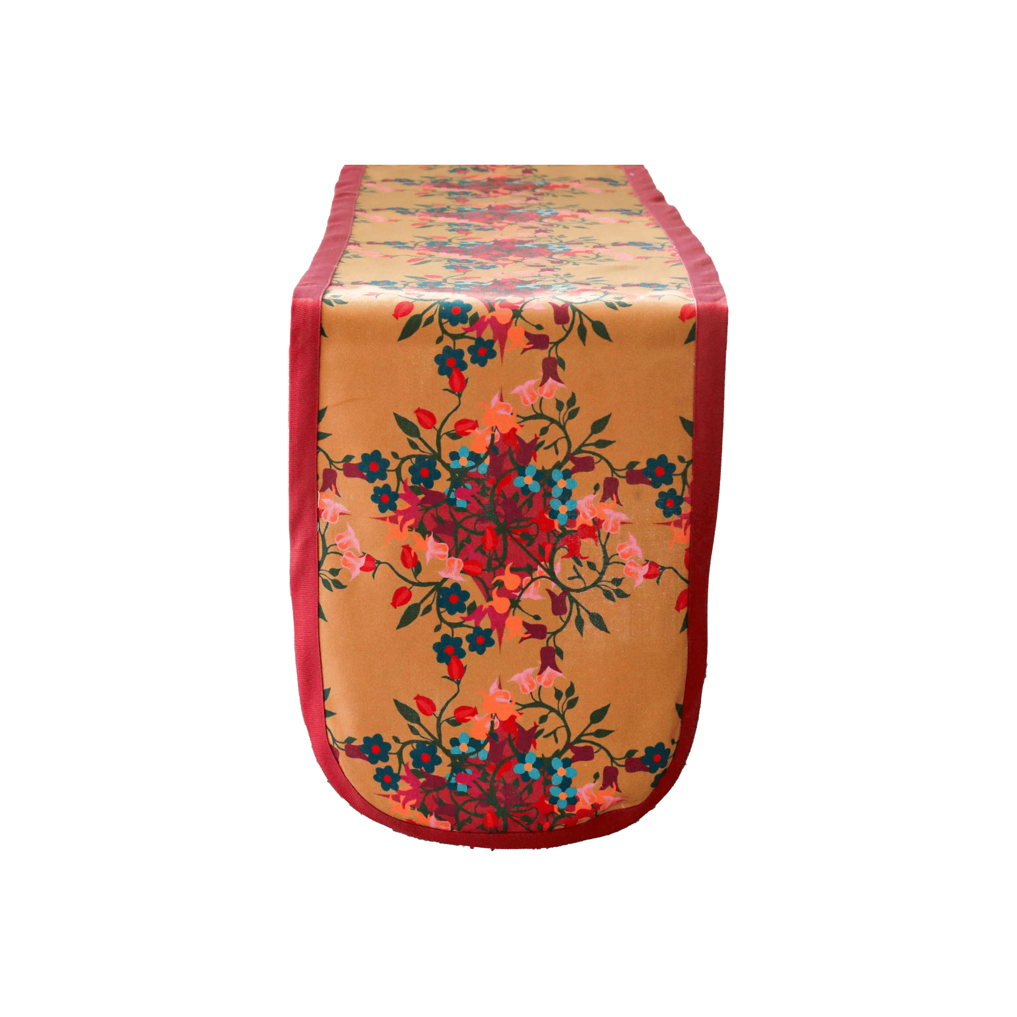 Table Runner Blumen Orange
