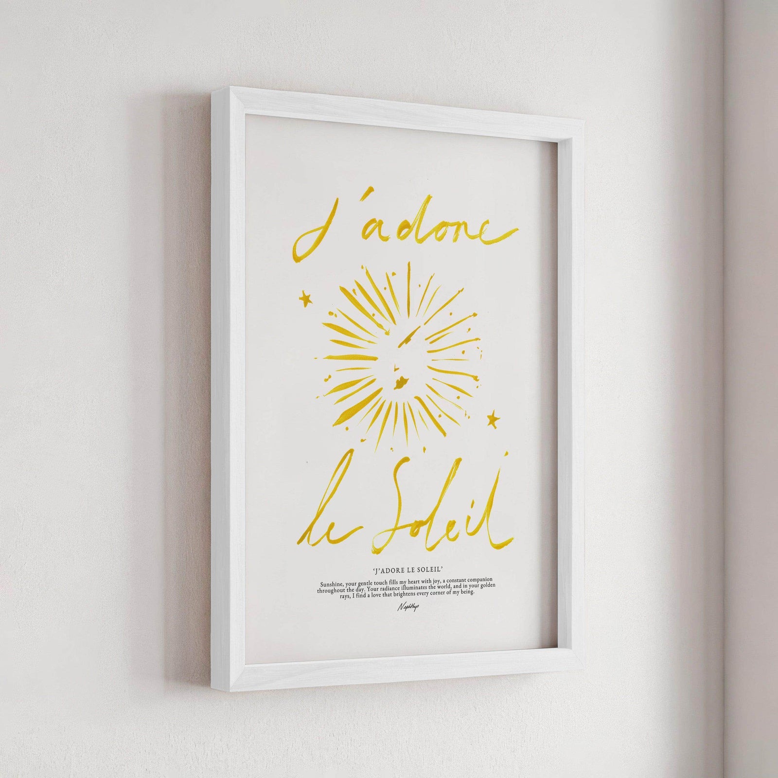 J'adore Le Soleil Print (Brushstroke Yellow)