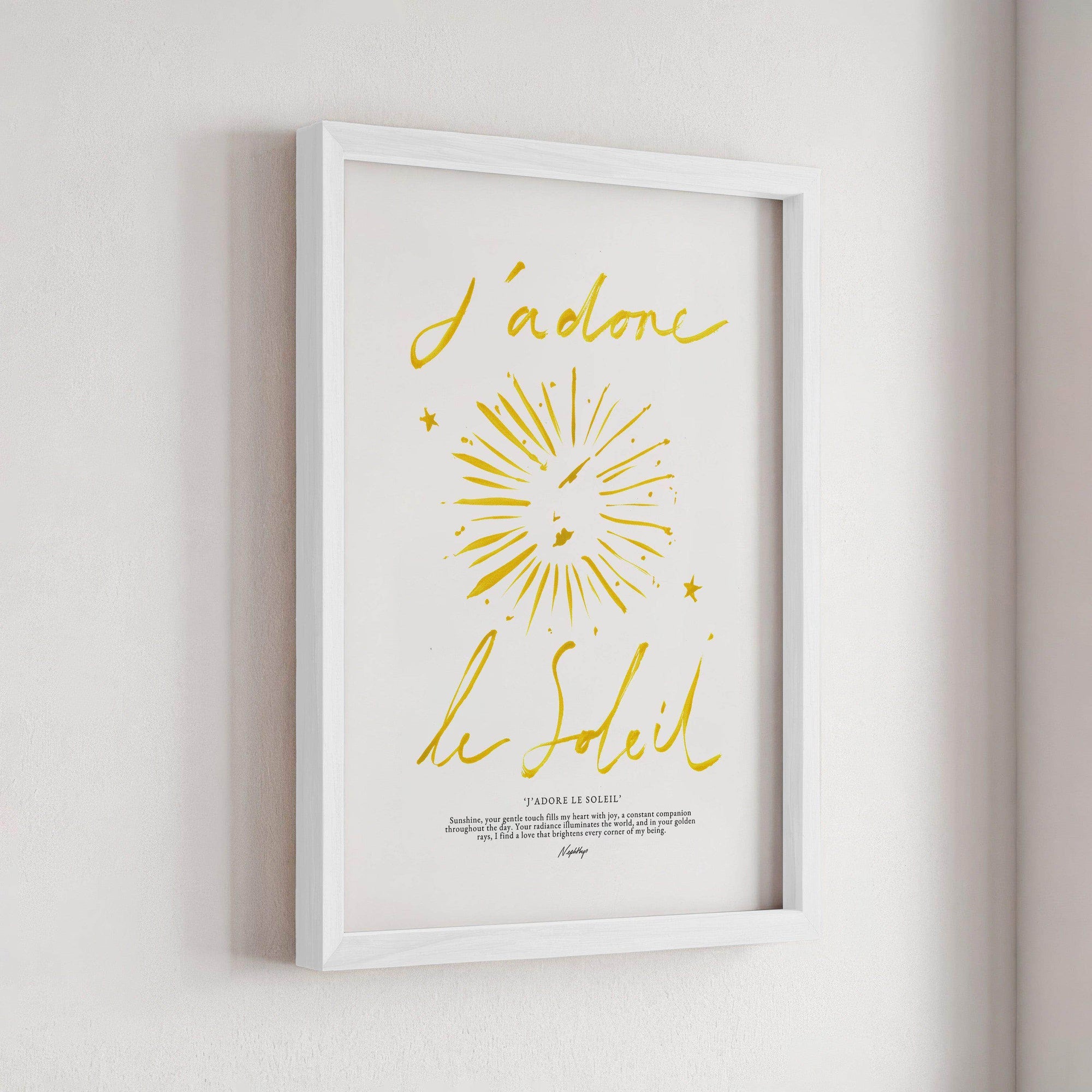 J'adore Le Soleil Print (Brushstroke Yellow)