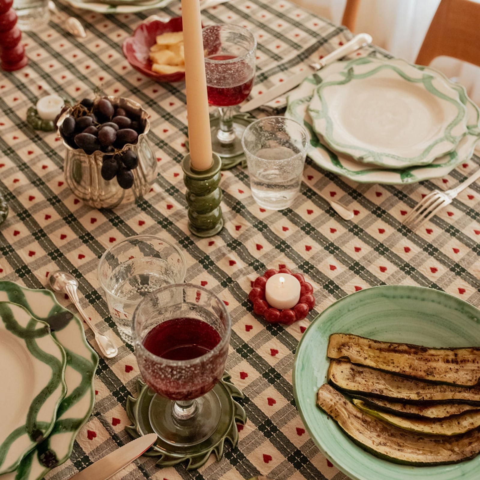 Olaf Candlestick L - Green Forest