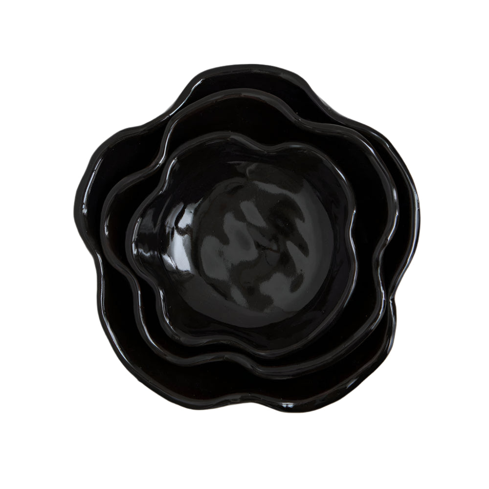 Black Tangier Serving Bowl Large