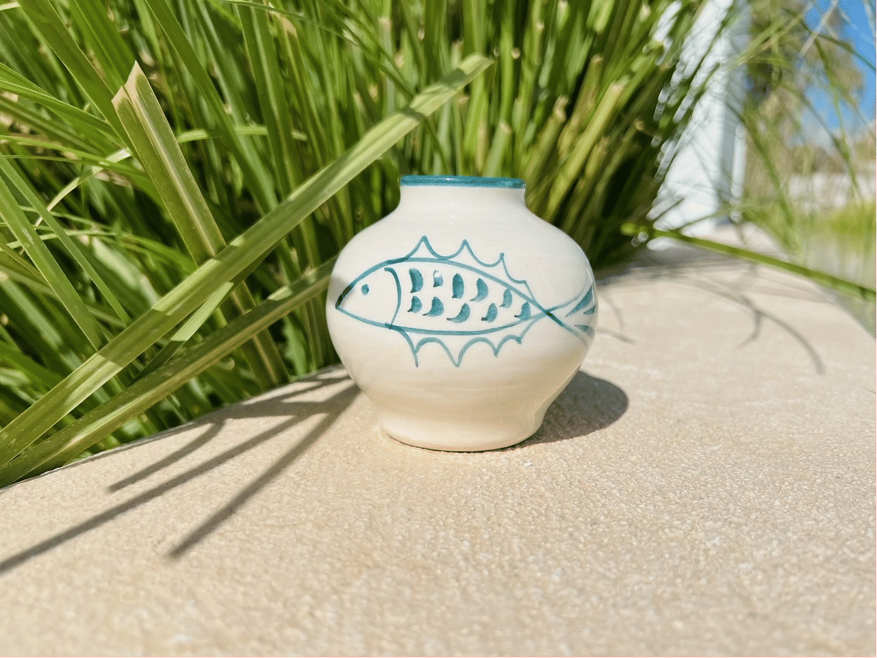 Anthologist Ceramic Bud Bouquet Vase Blue Psari