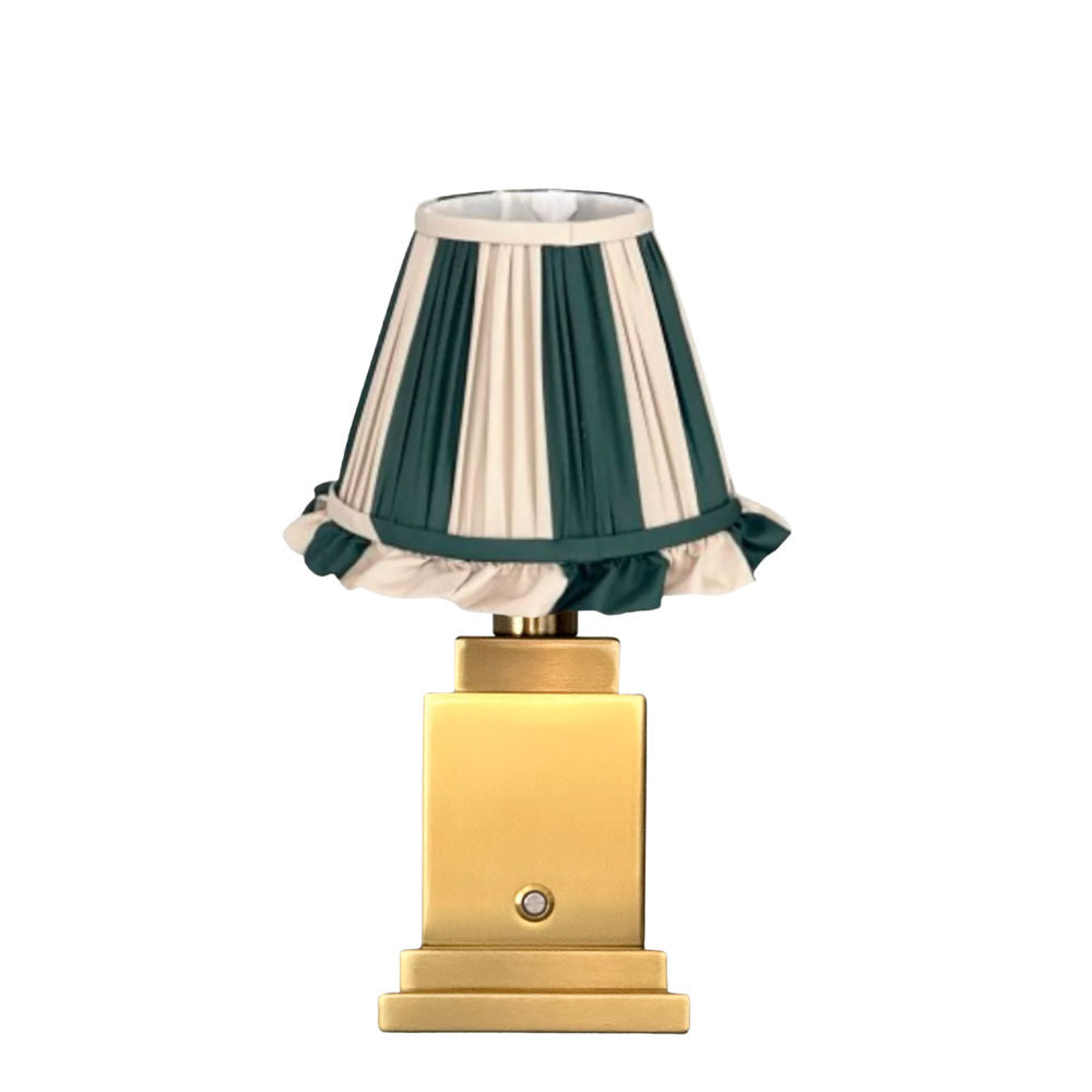 Molly Lamp - Green/Cream Stripes