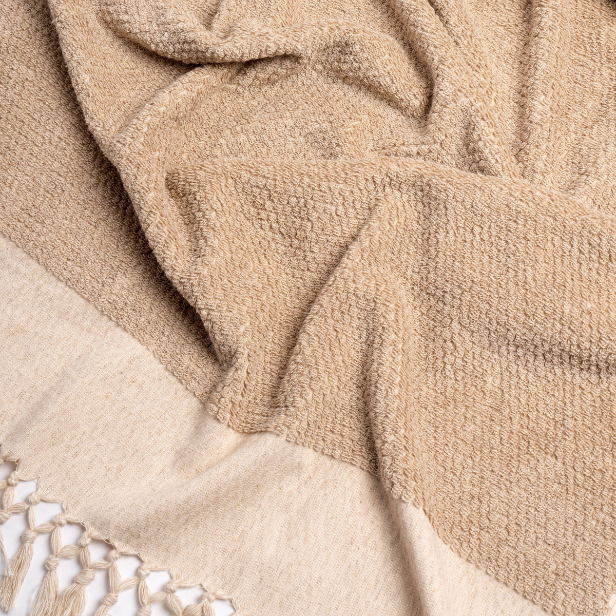 Pure Linen Face Cloth In Beige