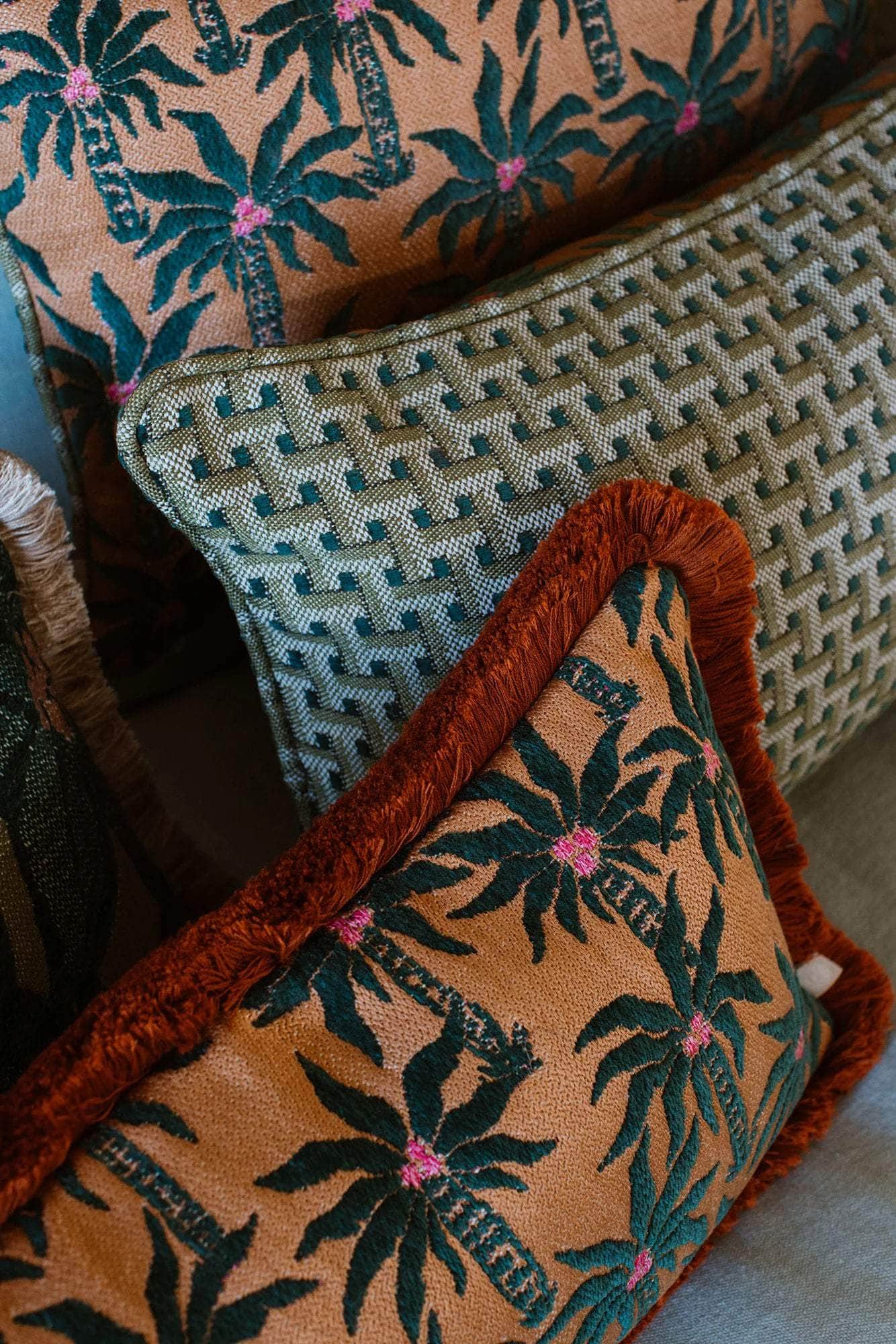 Cushion Laura Moss & Caramel